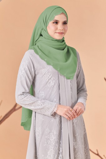 Shawl Sulam Lily In Sage Green